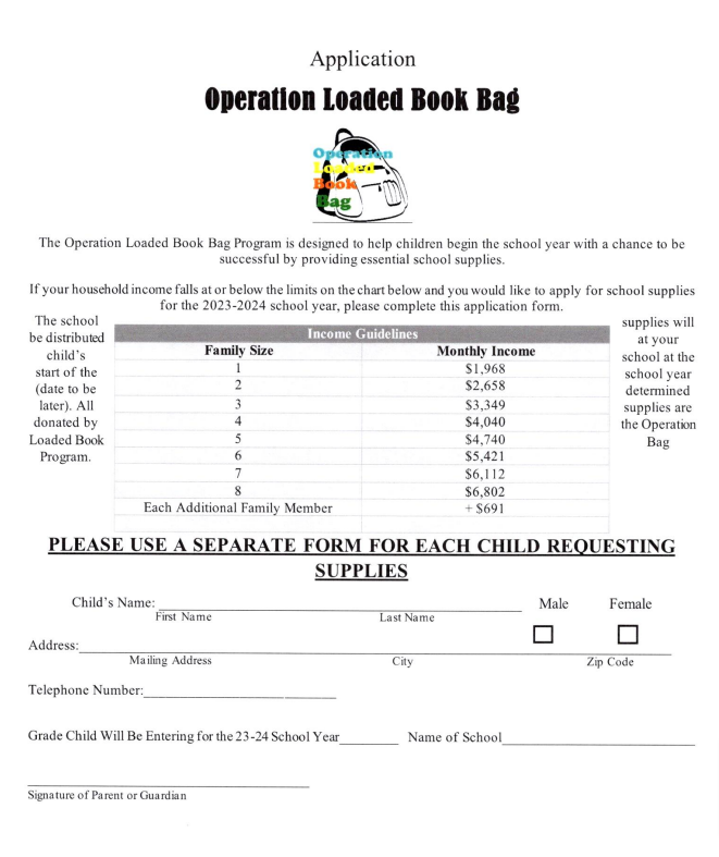 Operation Loaded Book Bag