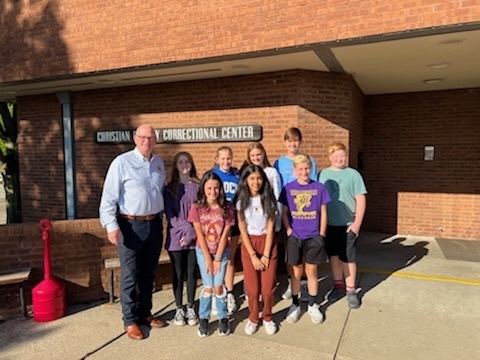student council with Sheriff