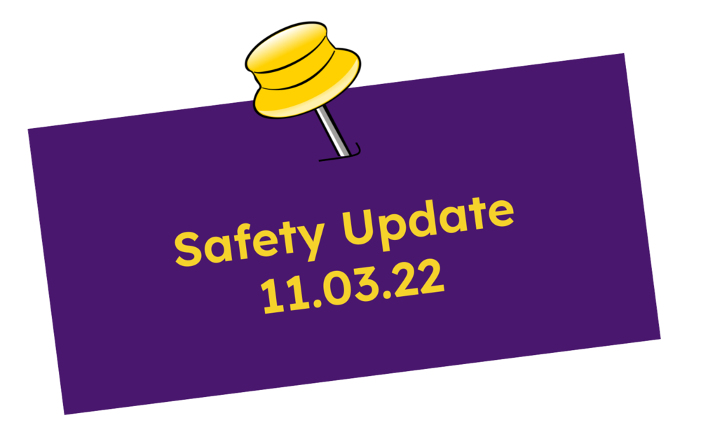 Safety Update from Dr. Chris Dougherty