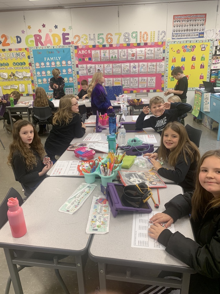Miss Evans students hard at work